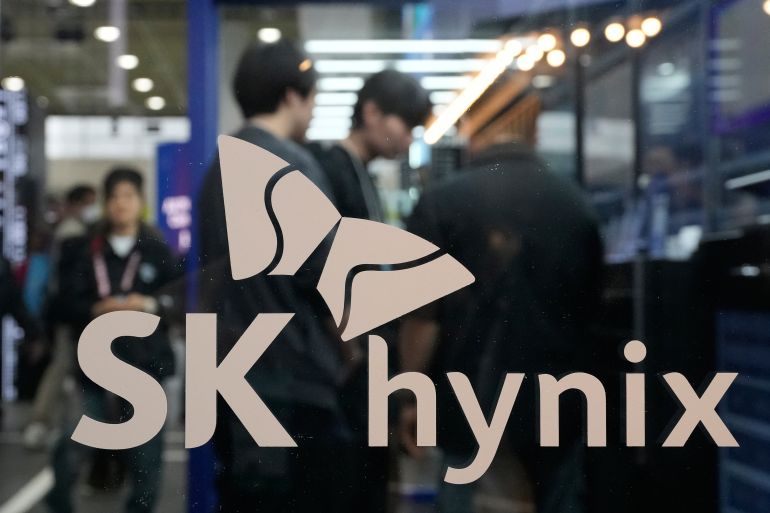 SK Hynix logo at World IT Show Seoul
