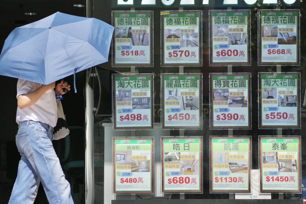 九龍灣地產代理櫥窗嘅樓盤廣告