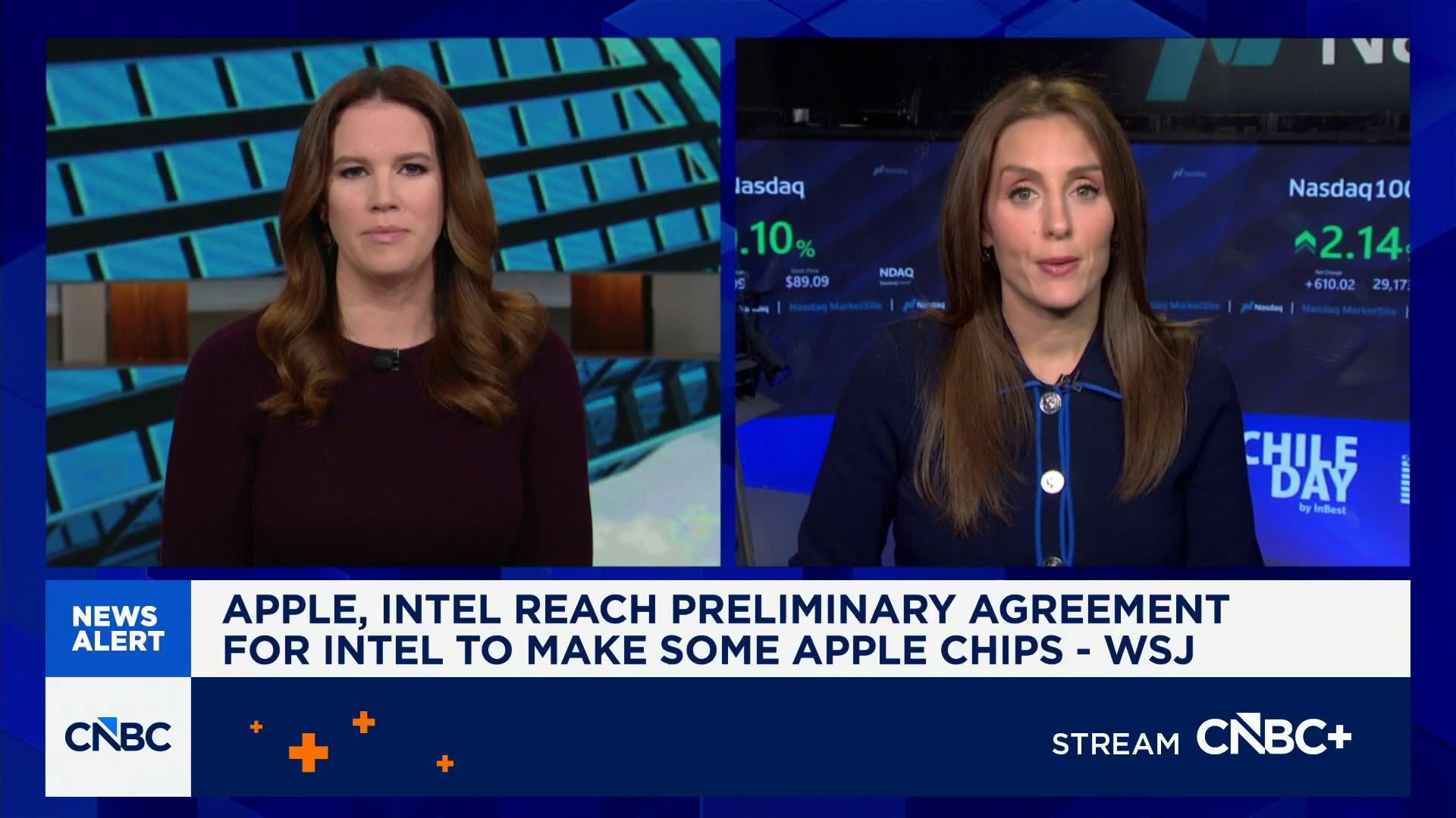 Apple-Intel deal CNBC headline