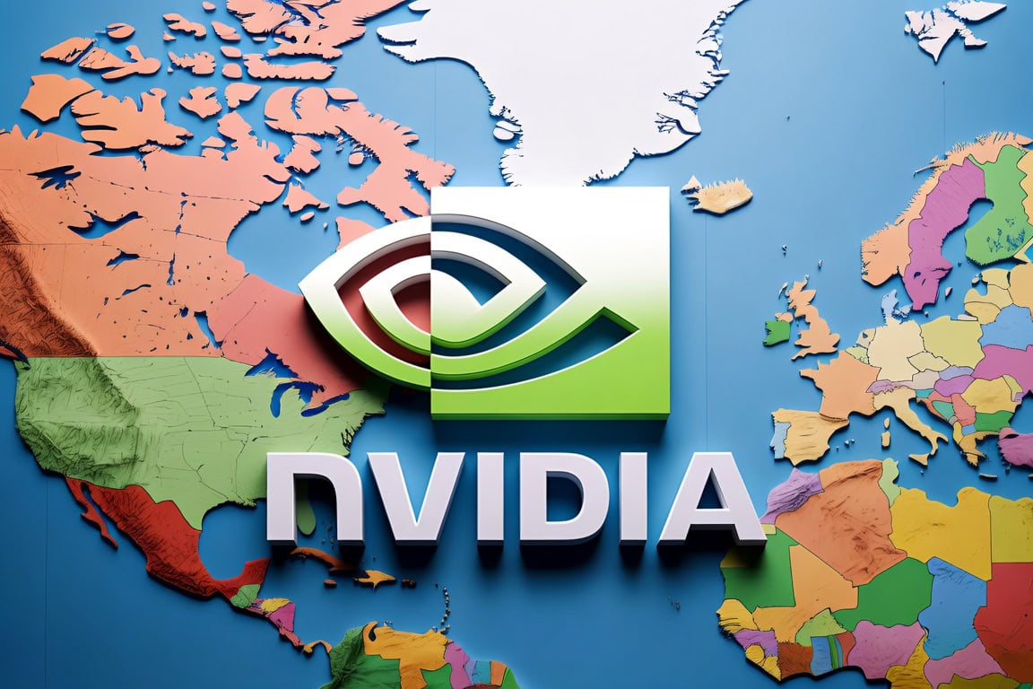 Nvidia 全球佈局示意圖