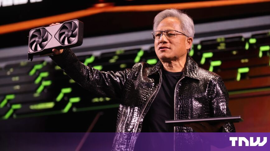 Jensen Huang with GPU