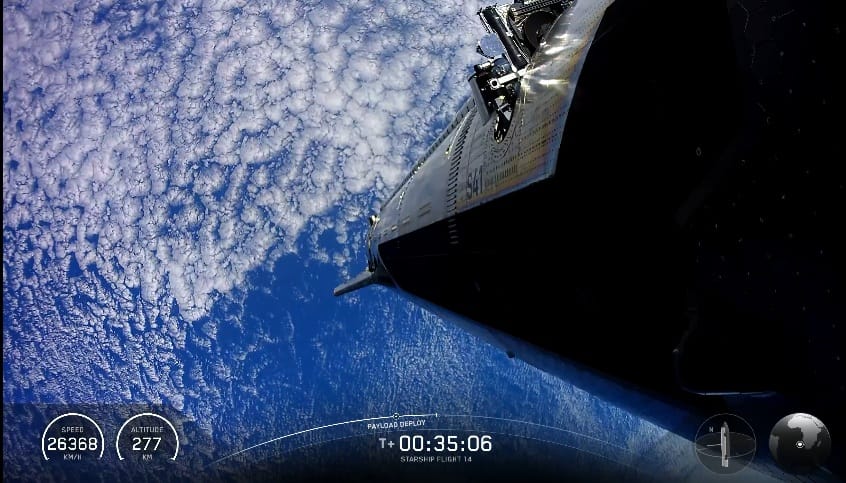 Starship 部署第一粒 Starlink V3 衛星